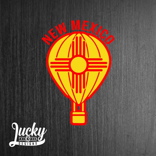 New Mexico Hot Air balloon vinyl decal