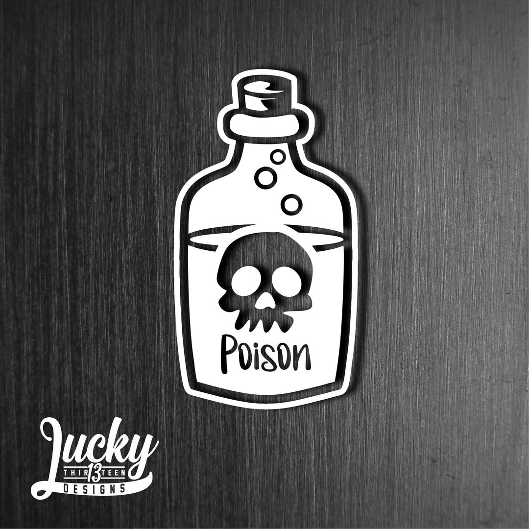 Poison Bottle Vinyl Decal - Etsy