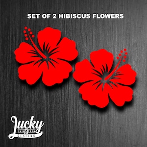 Set of 2 Hibiscus flowers