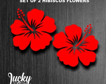 Set of 2 Hibiscus flowers
