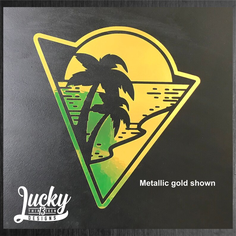 Beach Scene Vinyl Decal Etsy