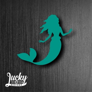 Mermaid silhouette vinyl decal