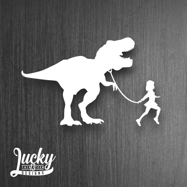 Pet T-rex vinyl decal