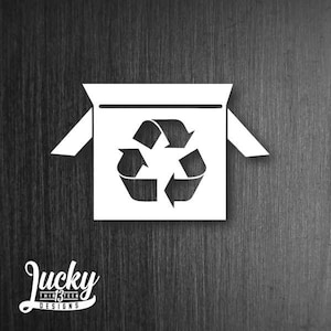 Cardboard Recycle vinyl decal