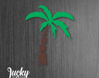 2 color palm tree vinyl decal