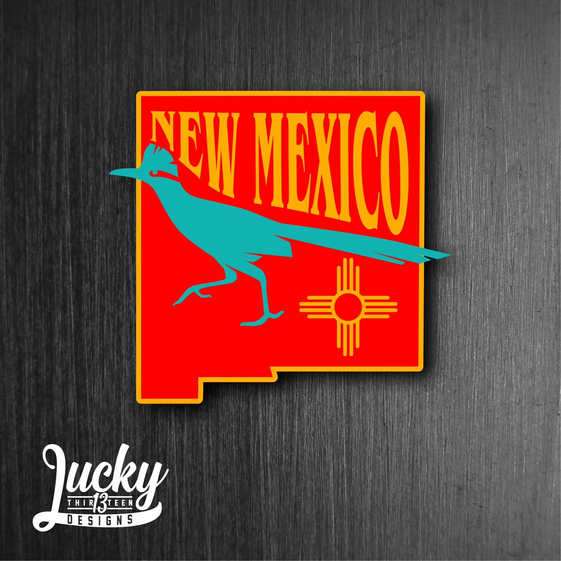 New Mexico State Roadrunner Vinyl Decal Etsy