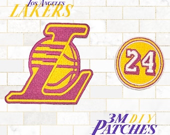 Self Adhesive 3M Los Angeles Lakers NBA Sports Basketball Patches | Kobe 24 Patch | DIY