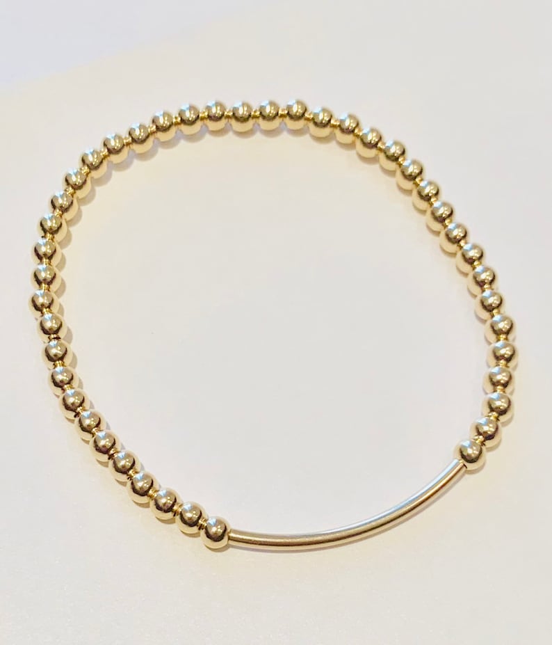 Gold Filled Ball Bead Stretch Bracelets 2.5mm 3mm 4mm 5mm Etsy