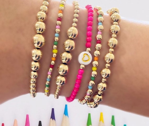 14k gold on sale stretch bracelets