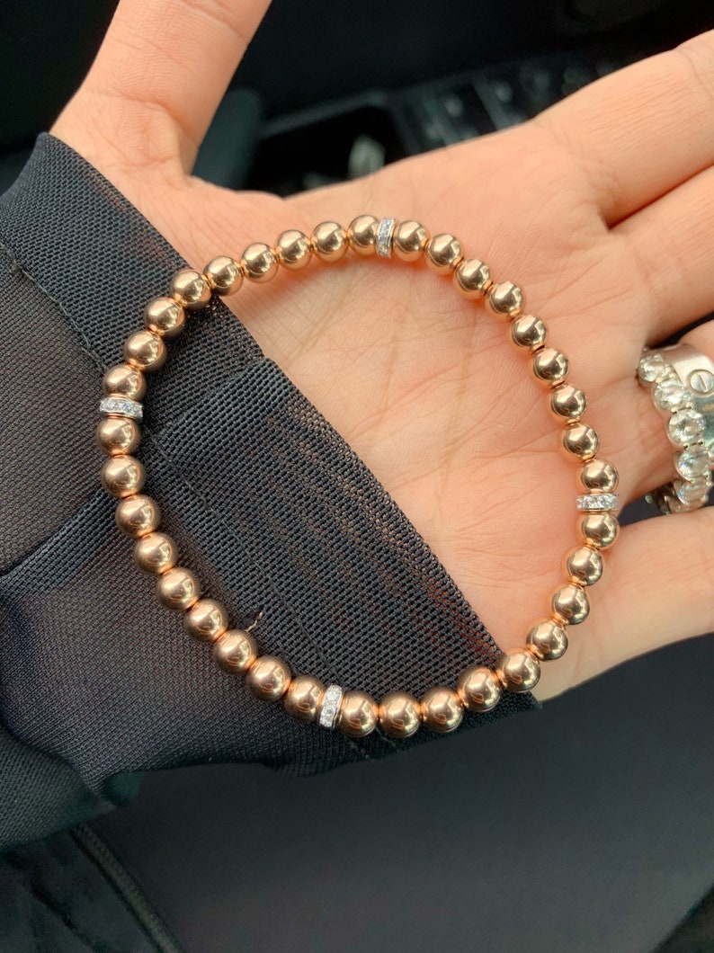 Gold Filled Ball Bead Stretch Bracelets 2.5mm 3mm 4mm 5mm Etsy