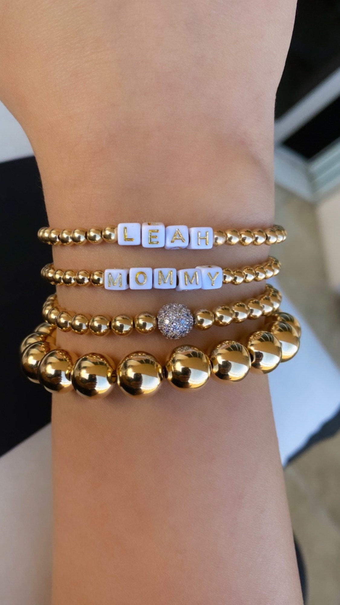 Initial Pisa Bracelet - Pavé Horizontal