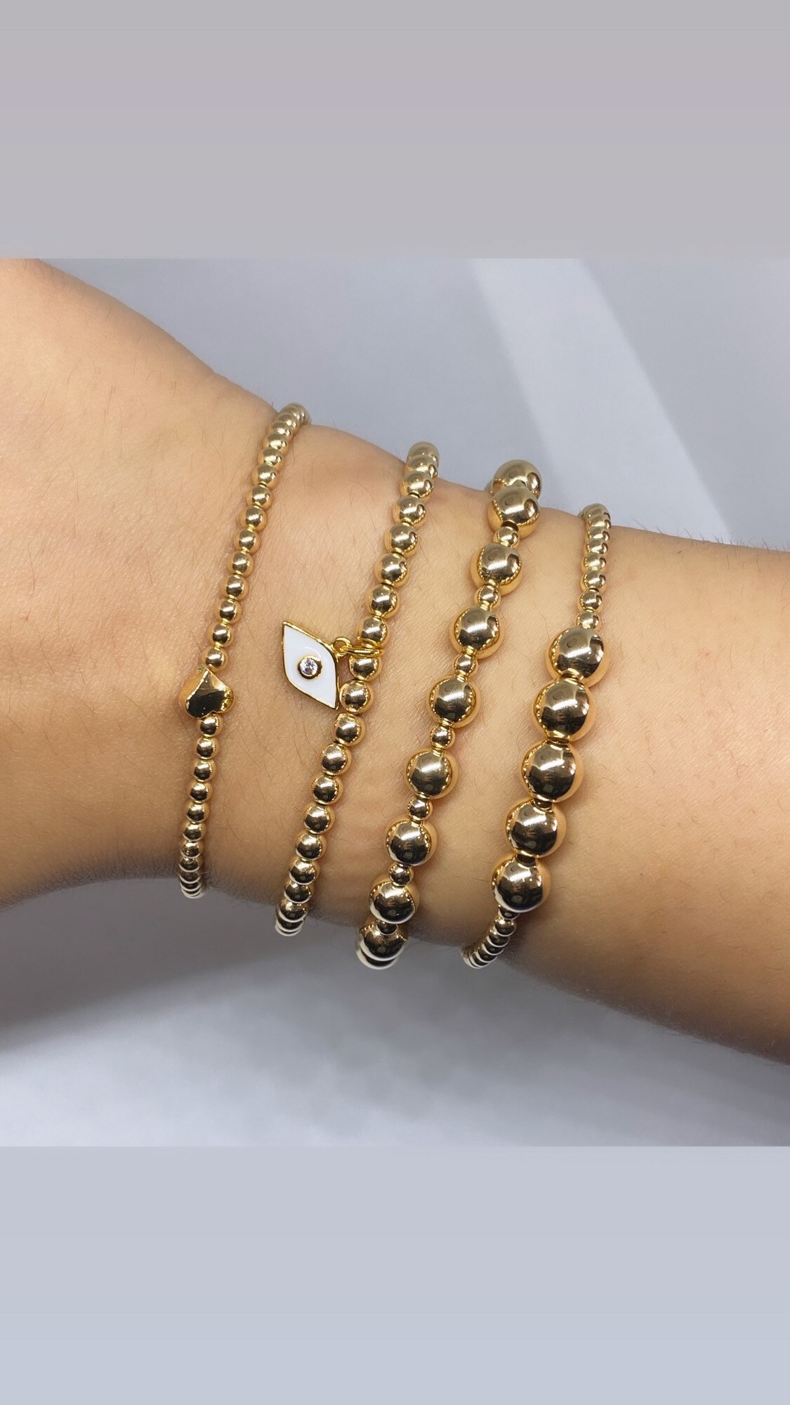 2/3 Loop 14K Echtgold überzogene Armbandendverbinderkette
