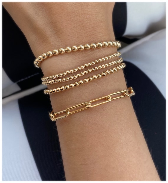 Two Tone Bracelet, Gold & Silver Bracelets, Link Bracelet, Oval Chain  Bracelet, Silver and Gold Bracelet, Paperclip Bracelet Mixed Metal 