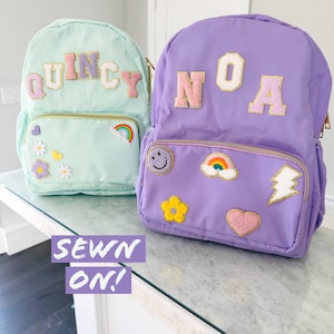 Personalized Backpack Custom Patch Nylon Bag Kids Backpack Colorful ...