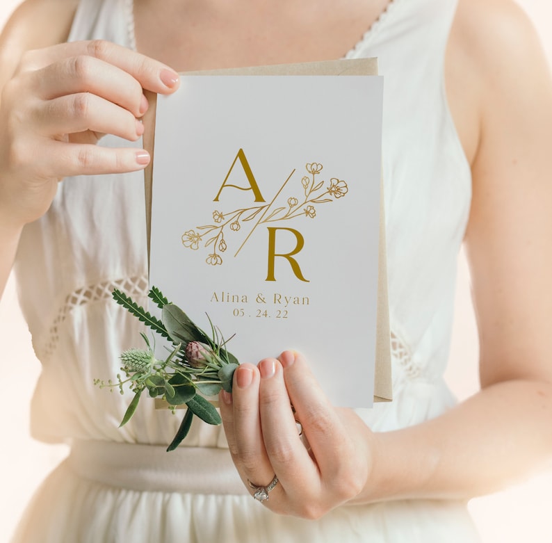Multiple Color Floral Wedding Logo,Editable Template, Wedding Monogram.,Wedding Branding, Custom Logo, Digital Download, Printable Emblem image 3