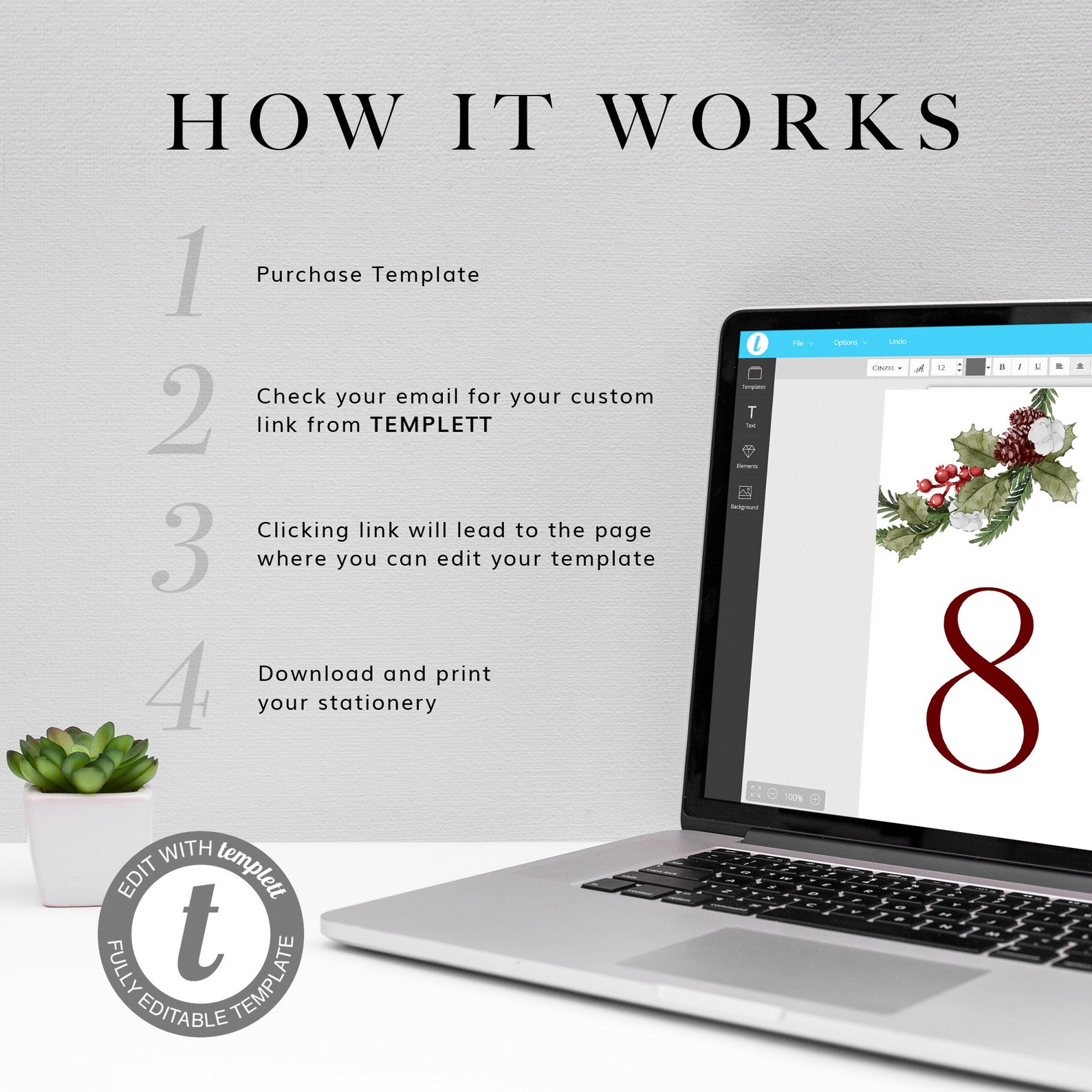 Christmas Table Numbers Template, Holiday Table Numbers, Winter Wedding ...