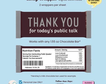 JW Thank You Candy Wrapper (in color)