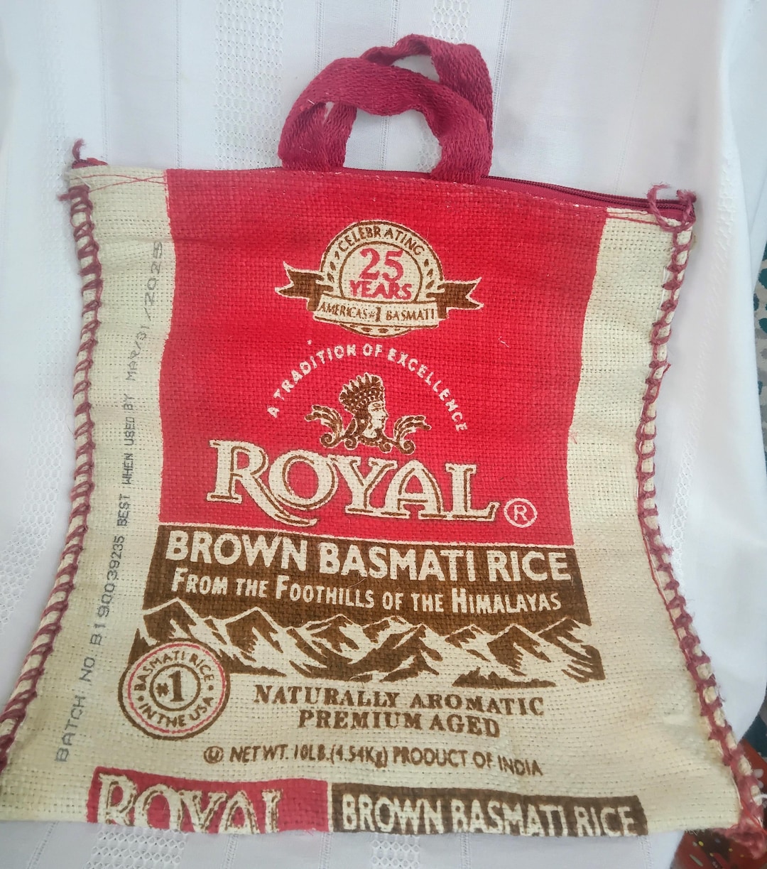 Royal Brown Basmati Rice Zippered Burlap Bags - Etsy