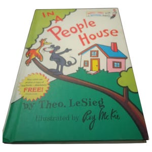 Vintage Hardcover Bilderbuch In einem Volkshaus Helle und frühe Anfängerbücher von Theo LeSieg Neuwertig