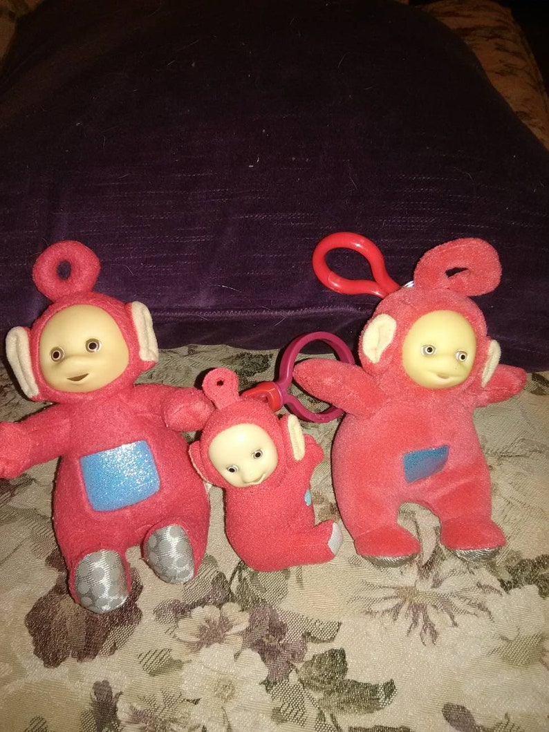 Vintage Red Teletubby Tinky Winky Plush Set Of 3 Etsy