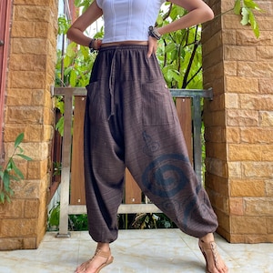 Hippie Clothes Bohemian Clothes Harem Pants Brown Hippie Pants Yoga Pants Summer Trousers Festival Clothing