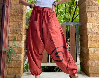 Pantaloni harem da donna, abbigliamento hippie, abbigliamento boho, pantaloni da festival, pantaloni boho da uomo, regali personalizzati.