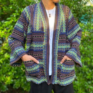 Kimono intrecciato, kimono hippie, giacca kimono, kimono boho, kimono lungo boho, cardigan kimono oversize, regalo per lui