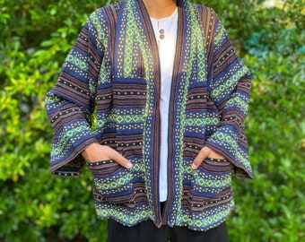 Woven Kimono, Hippie Kimono, Kimono Jacket, Boho Kimono, Bohemian Long Kimono, Oversized Kimono Cardigan, Gift for him