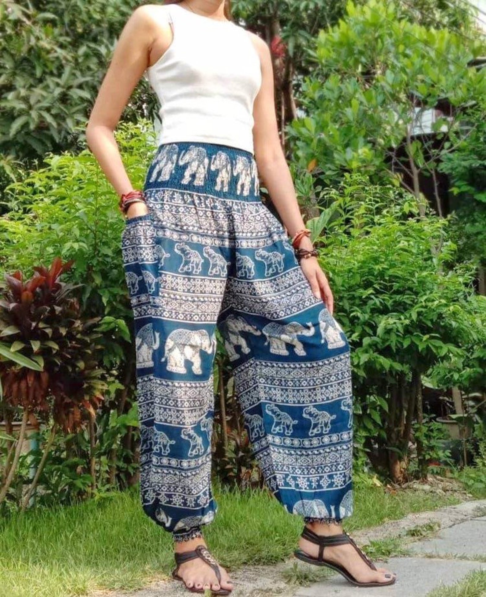 Thai Pants Harem Pants Comfy Pants Yoga Pants Yoga Clothing Etsy