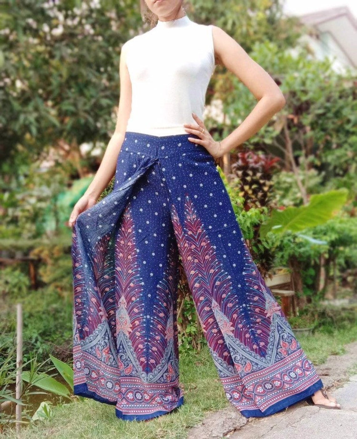 Handmade Bohemian Pants Women Boho Pants Harem Pants Palazzo Etsy