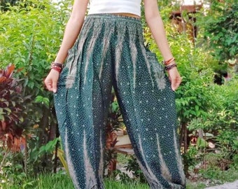 Harem Pants Peacock Hippie Pants Yoga Pants Summer Trousers Festival Clothing