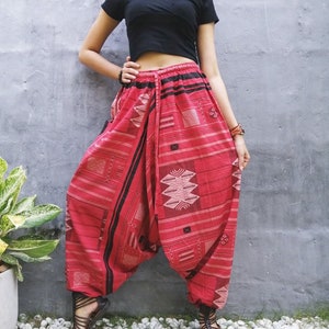 Harem Pants Women Hippie Clothes Boho Clothing Festival Pants Bohemian Red Man Harem Pants.