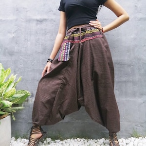 Harem Pants Women Hippie Clothes Boho Clothing Festival Pants Bohemian Pants Brown Pants Man Harem Pants.