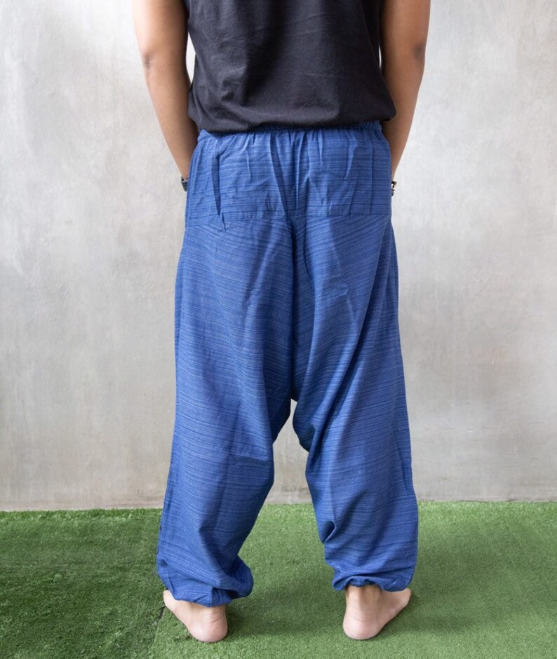Blue Harem Pants Men Mens Festival Pants Festival Clothing Etsy