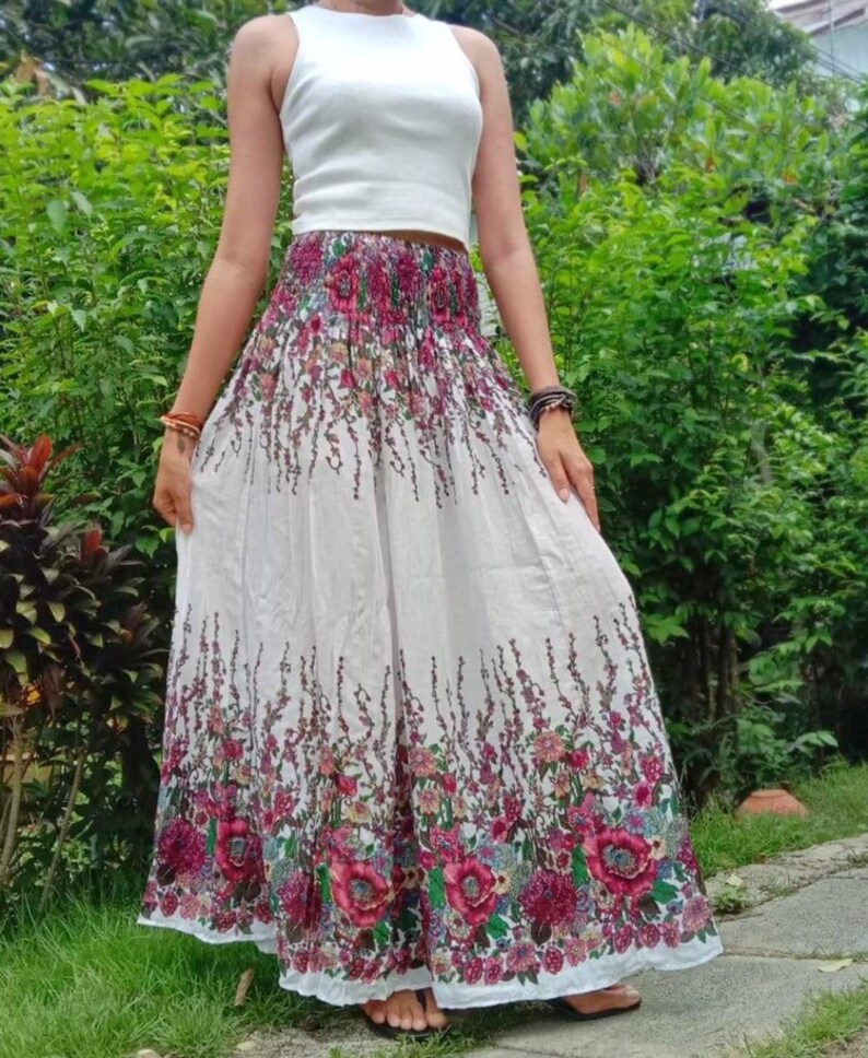 Skirt Boho Skirt Hippie Skirt Gypsy Skirt Maxi Skirt Dress Etsy