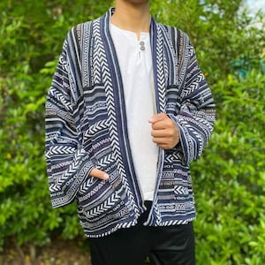 Bohemian Kimono, Hippie Kimono, Kimono Jacket, Boho Kimono, Bohemian Long Kimono, Oversized Kimono Cardigan, Gift for him