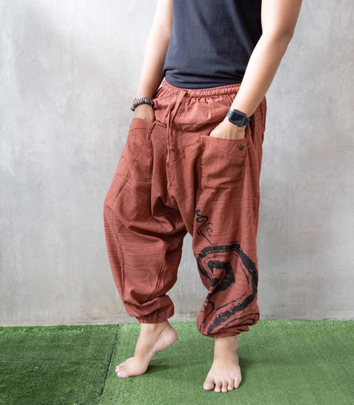 Harem Pants Men Mens Festival Pants Festival Clothing Etsy UK