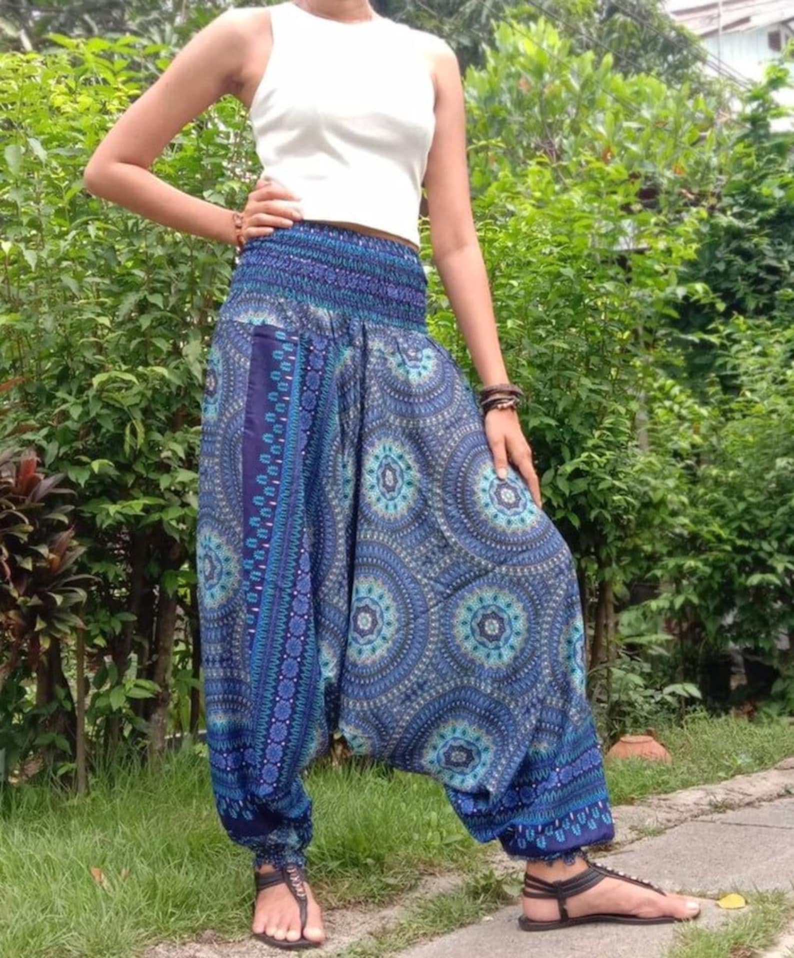 hippie cover up and harem pants