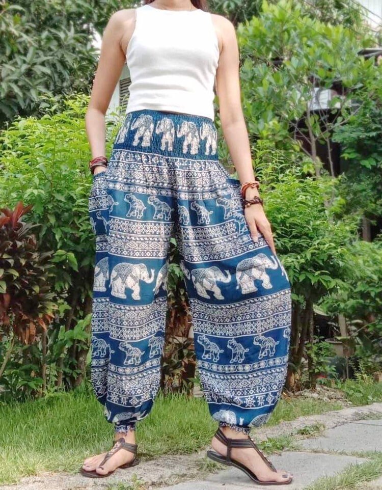 Thai Pants Harem Pants Comfy Pants Yoga Pants Yoga Clothing Etsy