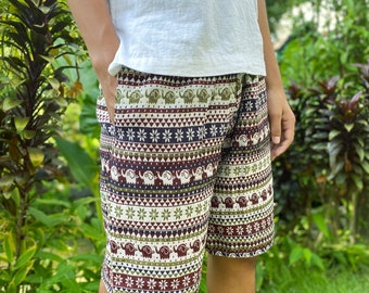 Pantalones cortos de festival para hombre, pantalones cortos de festival, pantalones cortos de festival para hombre, pantalones cortos de hombre, pantalones cortos hippies para hombre, ropa hippie, ropa bohemia