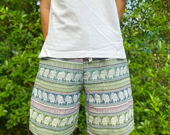 Pantalones cortos de festival para hombre, pantalones cortos hippies para hombre, ropa boho, pantalones cortos de festival, pantalones cortos bohemios para hombre, ropa hippie para hombre.