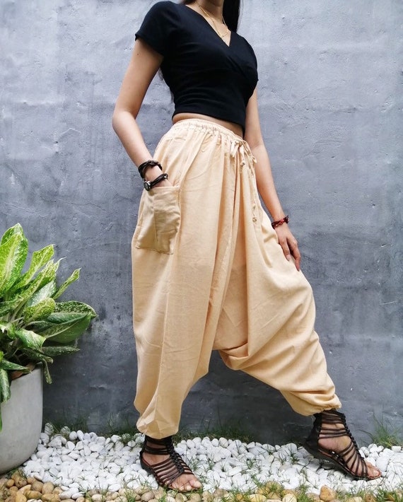 Green hippie deals pants