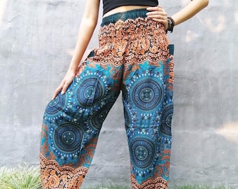Pantalones harén Mandala para mujer, pantalones de festival para mujer, ropa de festival, pantalones hippies, pantalones, pantalones bohemios para mujer, ropa hippie, ropa hippie