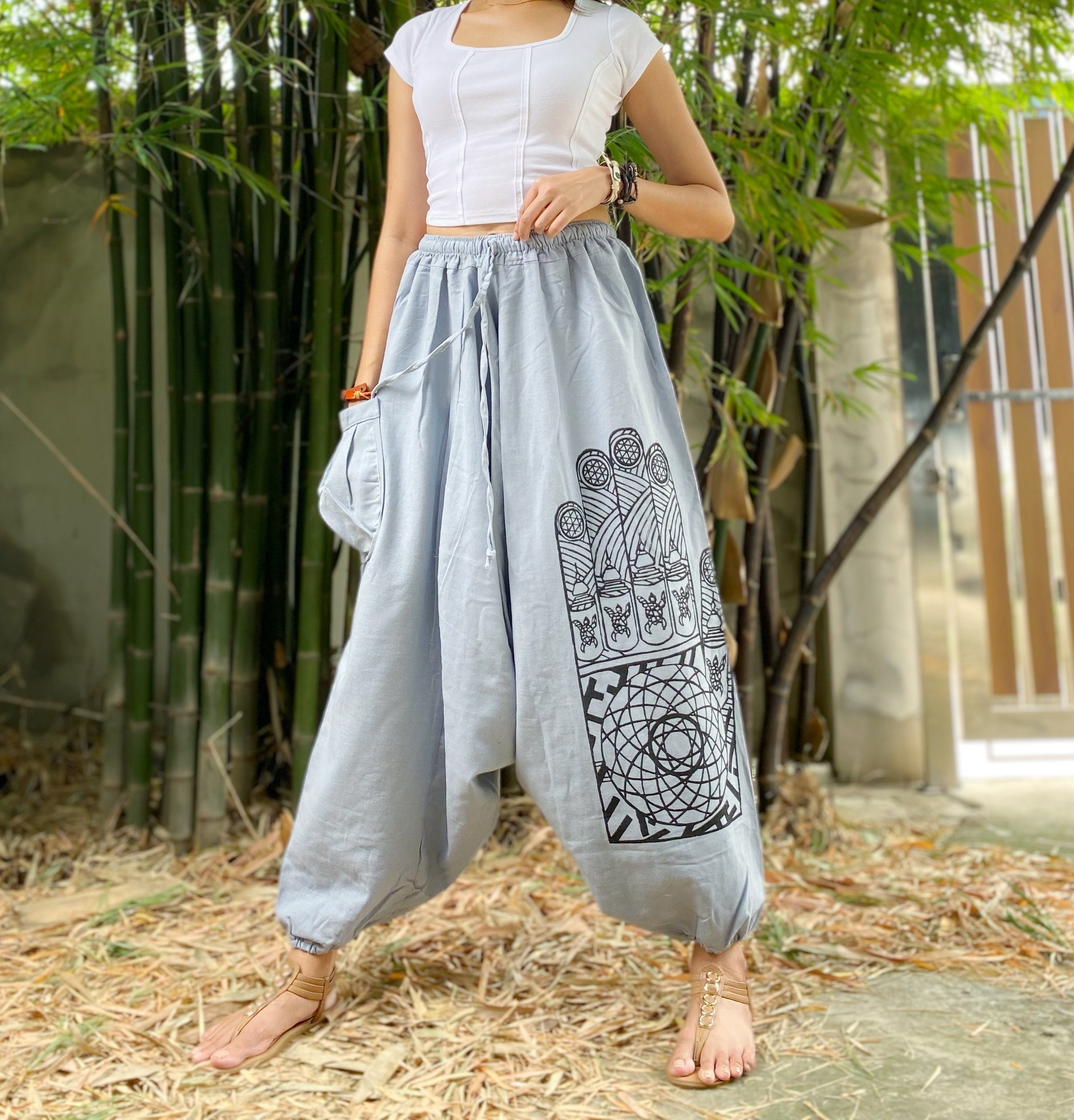 Amazon.co.jp: Aladdin Sarouel Pants, One Size Fits Most
