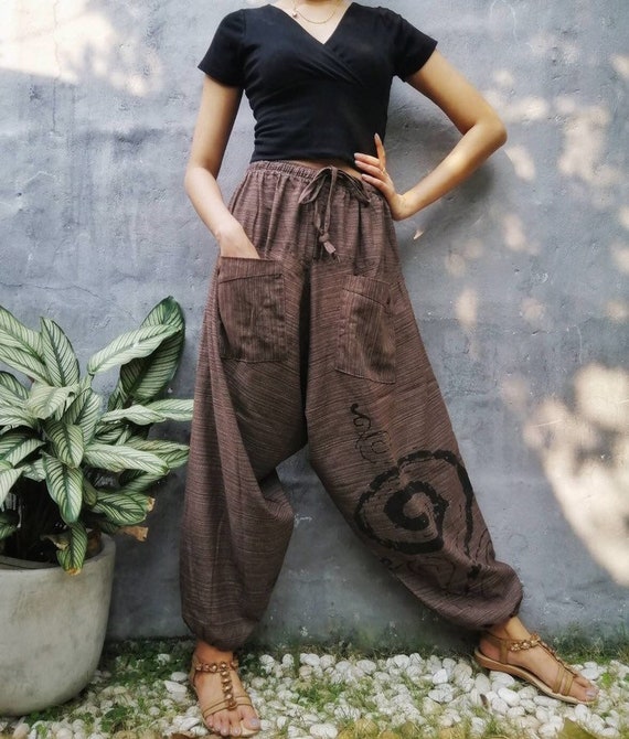 Hippie Clothes Bohemian Clothes Harem Pants Brown Hippie Pants Yoga Pants  Summer Trousers Festival Clothing -  Ireland