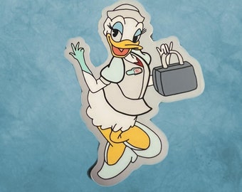 Daisy Duck Blink 182 Nurse Sticker Fan Made