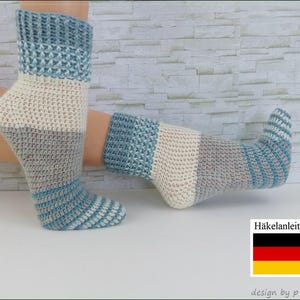 Instructions for &quot;Easy-Soks6&quot; beautiful crocheted socks - sizes 22-45 - eBook Crochet / Instructions in German