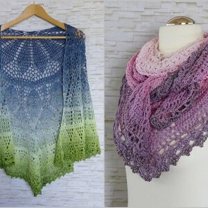 "Elomina" pattern: a beautiful crocheted shawl - Crochet eBook / Instructions in German and English image 12