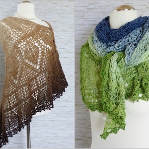 "Elomina" pattern: a beautiful crocheted shawl - Crochet eBook / Instructions in German and English image 3