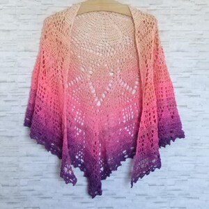 "Elomina" pattern: a beautiful crocheted shawl - Crochet eBook / Instructions in German and English image 17